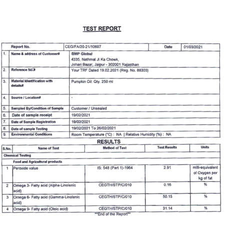 Best Cold-Pressed Pumpkin Oil Test Report
